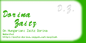 dorina zaitz business card